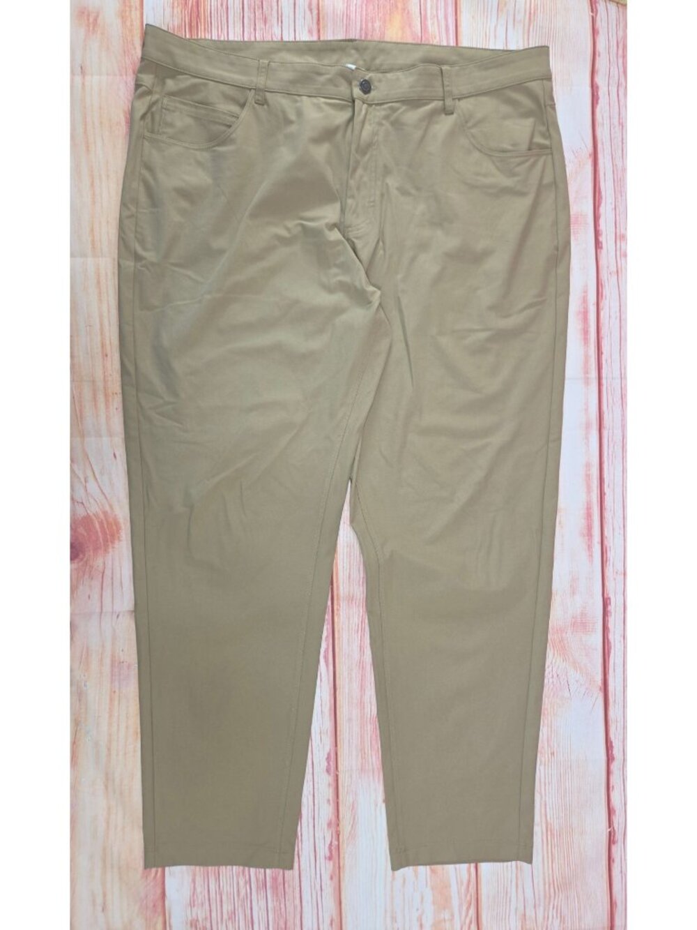 Fabletics Mens Beige The Only Pants 40x32 With Pockets